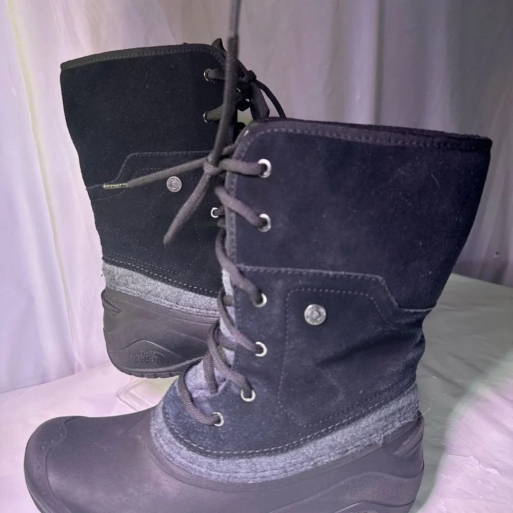 The North Face Black and Gray Winter Boots